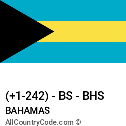 Bahamas Country and phone Codes : +1-242, BS, BHS