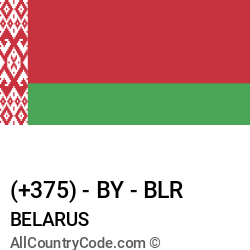 Belarus Country and phone Codes : +375, BY, BLR