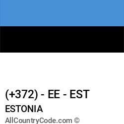 Estonia Country and phone Codes : +372, EE, EST