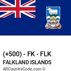 Falkland Islands Country and phone Codes : +500, FK, FLK