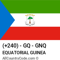 Equatorial Guinea Country and phone Codes : +240, GQ, GNQ
