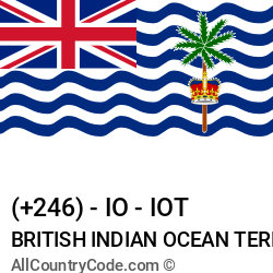 British Indian Ocean Territory Country and phone Codes : +246, IO, IOT