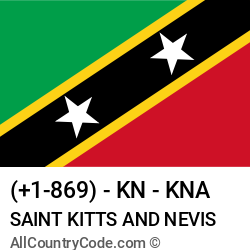 Saint Kitts and Nevis Country and phone Codes : +1-869, KN, KNA