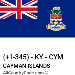 Cayman Islands Country and phone Codes : +1-345, KY, CYM