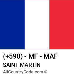 Saint Martin Country and phone Codes : +590, MF, MAF