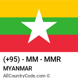 Myanmar Country and phone Codes : +95, MM, MMR