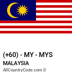 Malaysia Country and phone Codes : +60, MY, MYS