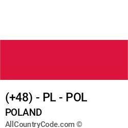 Poland Country and phone Codes : +48, PL, POL