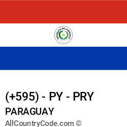 Paraguay Country and phone Codes : +595, PY, PRY