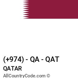 Qatar Country and phone Codes : +974, QA, QAT