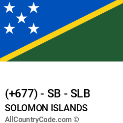 Solomon Islands Country and phone Codes : +677, SB, SLB