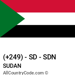Sudan Country and phone Codes : +249, SD, SDN