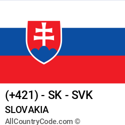 Slovakia Country and phone Codes : +421, SK, SVK