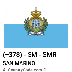 San Marino Country and phone Codes : +378, SM, SMR