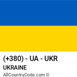Ukraine Country and phone Codes : +380, UA, UKR