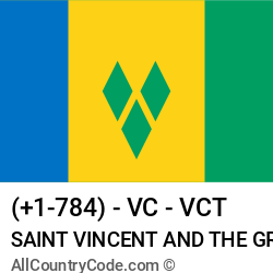 Saint Vincent and the Grenadines Country and phone Codes : +1-784, VC, VCT