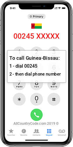 Guinea-Bissau 245 Country Code GW GNB