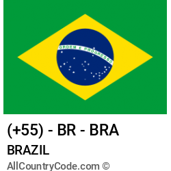 Brazil Country and phone Codes : +55, BR, BRA Brazil Country and phone Codes : +55, BR, BRA