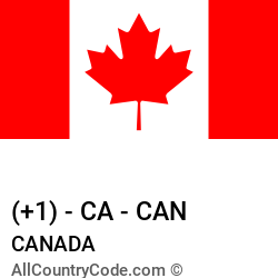 toewijzing Besmettelijke ziekte opgroeien Canada 1 CA Country Code (CAN) | All Country Code