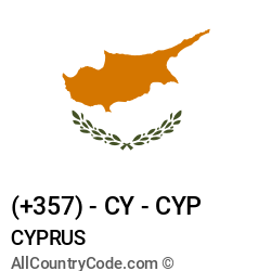 Cyprus Country and phone Codes : +357, CY, CYP