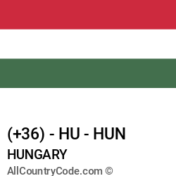 Hungary Country and phone Codes : +36, HU, HUN