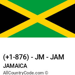 Jamaica Country and phone Codes : +1-876, JM, JAM
