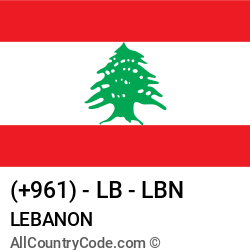 Lebanon Country and phone Codes : +961, LB, LBN
