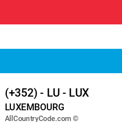 Luxembourg Country and phone Codes : +352, LU, LUX