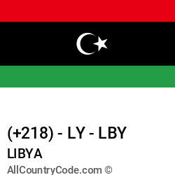 Libya Country and phone Codes : +218, LY, LBY