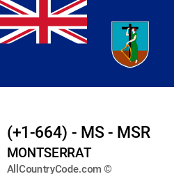 Montserrat 1-664 MS Country Code (MSR) | All Country Code