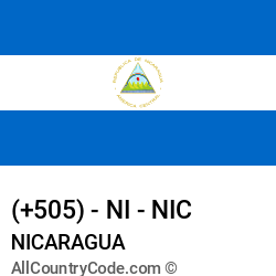 Nicaragua Country and phone Codes : +505, NI, NIC