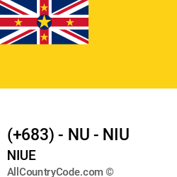 Niue Country and phone Codes : +683, NU, NIU
