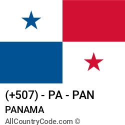 Panama Country and phone Codes : +507, PA, PAN