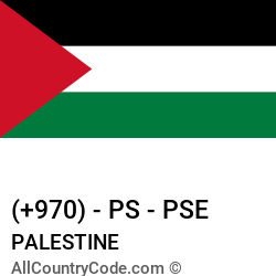 Palestine Country and phone Codes : +970, PS, PSE