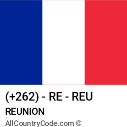 Reunion Country and phone Codes : +262, RE, REU