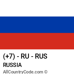 Russia Country and phone Codes : +7, RU, RUS Russia Country and phone Codes : +7, RU, RUS
