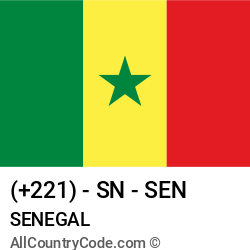 Senegal Country and phone Codes : +221, SN, SEN Senegal Country and phone Codes : +221, SN, SEN
