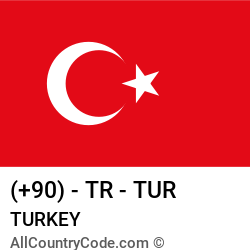 Turkey Country and phone Codes : +90, TR, TUR