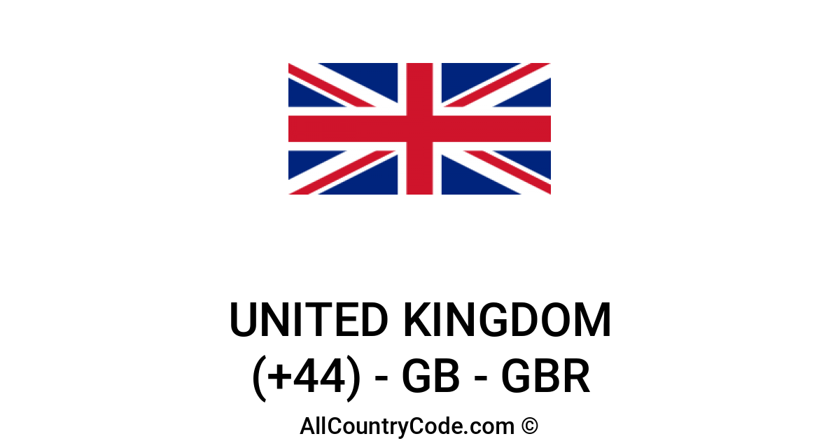 United Kingdom 44 Gb Country Code Gbr All Country Code