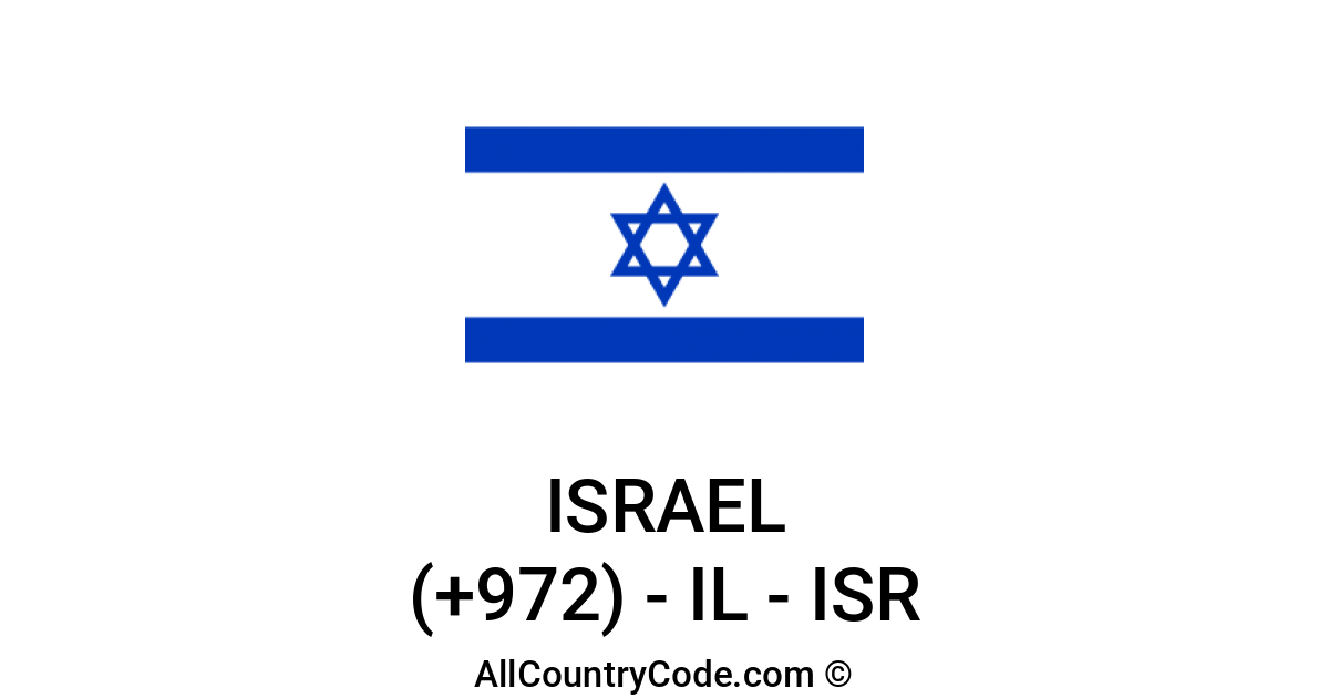 israel-972-il-country-code-isr-all-country-code