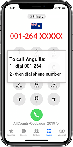 Anguilla 1 264 Ai Country Code Aia All Country Code