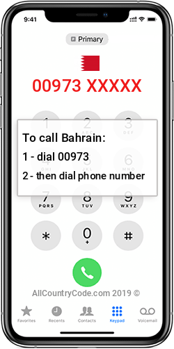 Bahrain 973 Country Code BH BHR