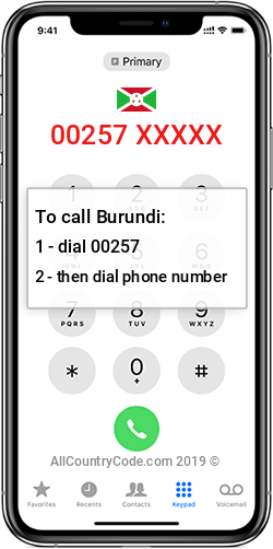 Burundi 257 Bi Country Code i All Country Code