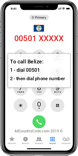 Belize 501 Country Code BZ BLZ Belize 501 Country Code BZ BLZ