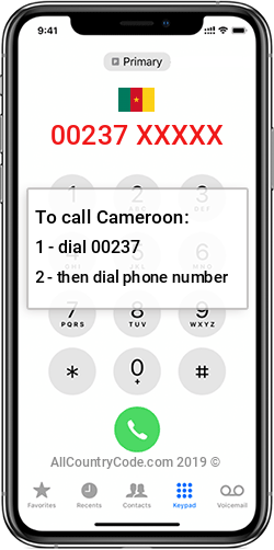 Cameroon 237 Country Code CM CMR