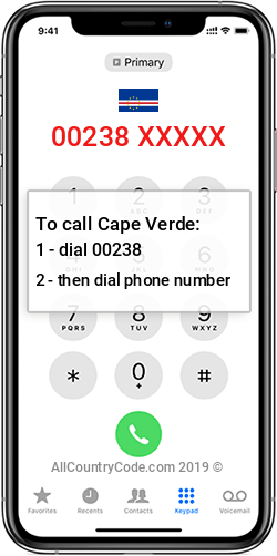 Cape Verde 238 Country Code CV CPV