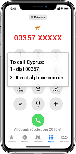 Cyprus 357 Country Code CY CYP