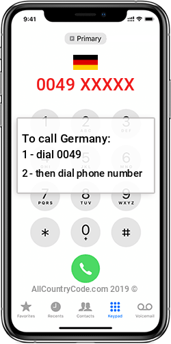 Germany 49 Country Code DE DEU