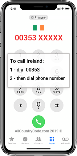 Ireland 353 Country Code IE IRL Ireland 353 Country Code IE IRL