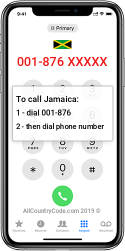Jamaica 1-876 Country Code JM JAM